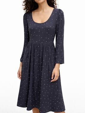 Madewell Alicia Dress Dress 2 Night Stars Celestial Whimsical Witchy Navy Blue